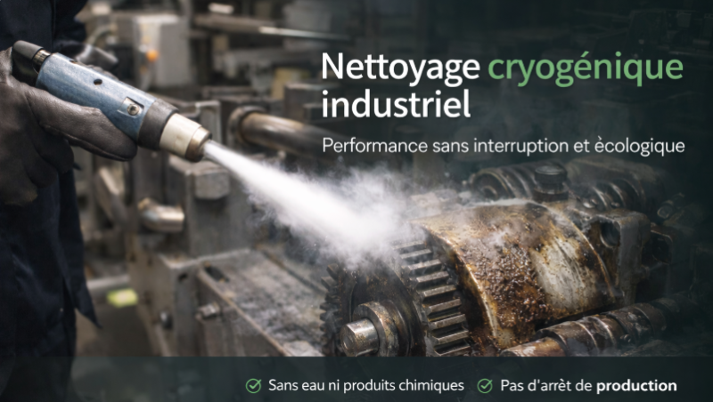 Maintenance industrielle : Nettoyage cryogénique industriel sans arrêt de production